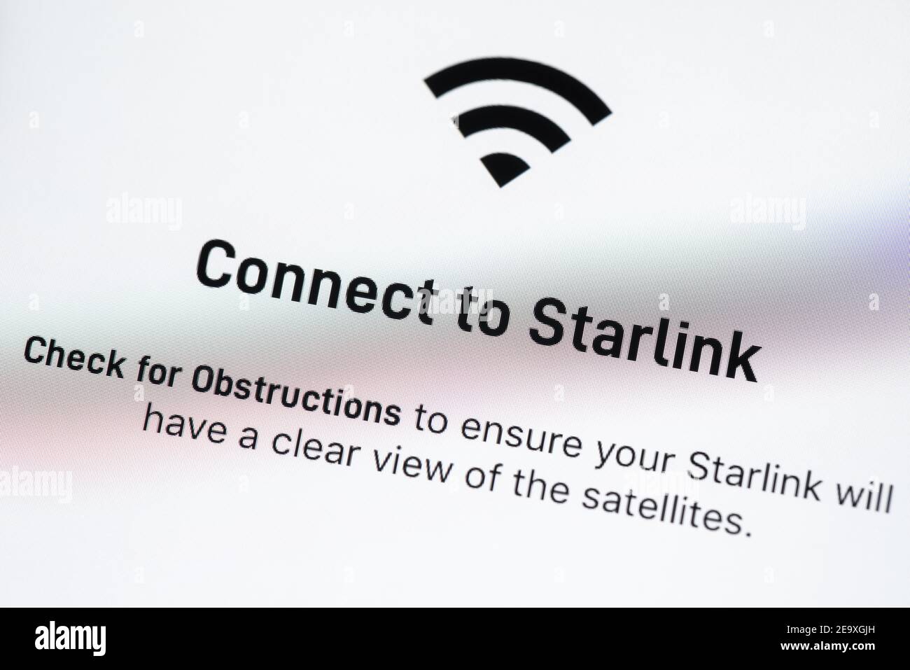 Starlink app on Apple iPhone screen. Starlink is a satellite