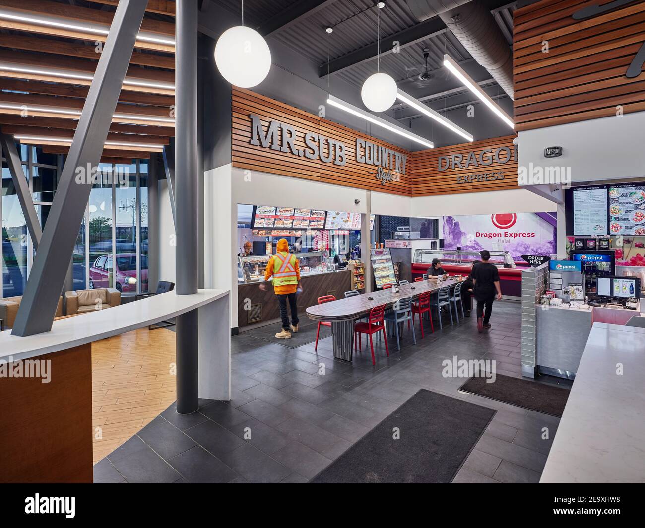 Husky gas station Stock Photo Alamy