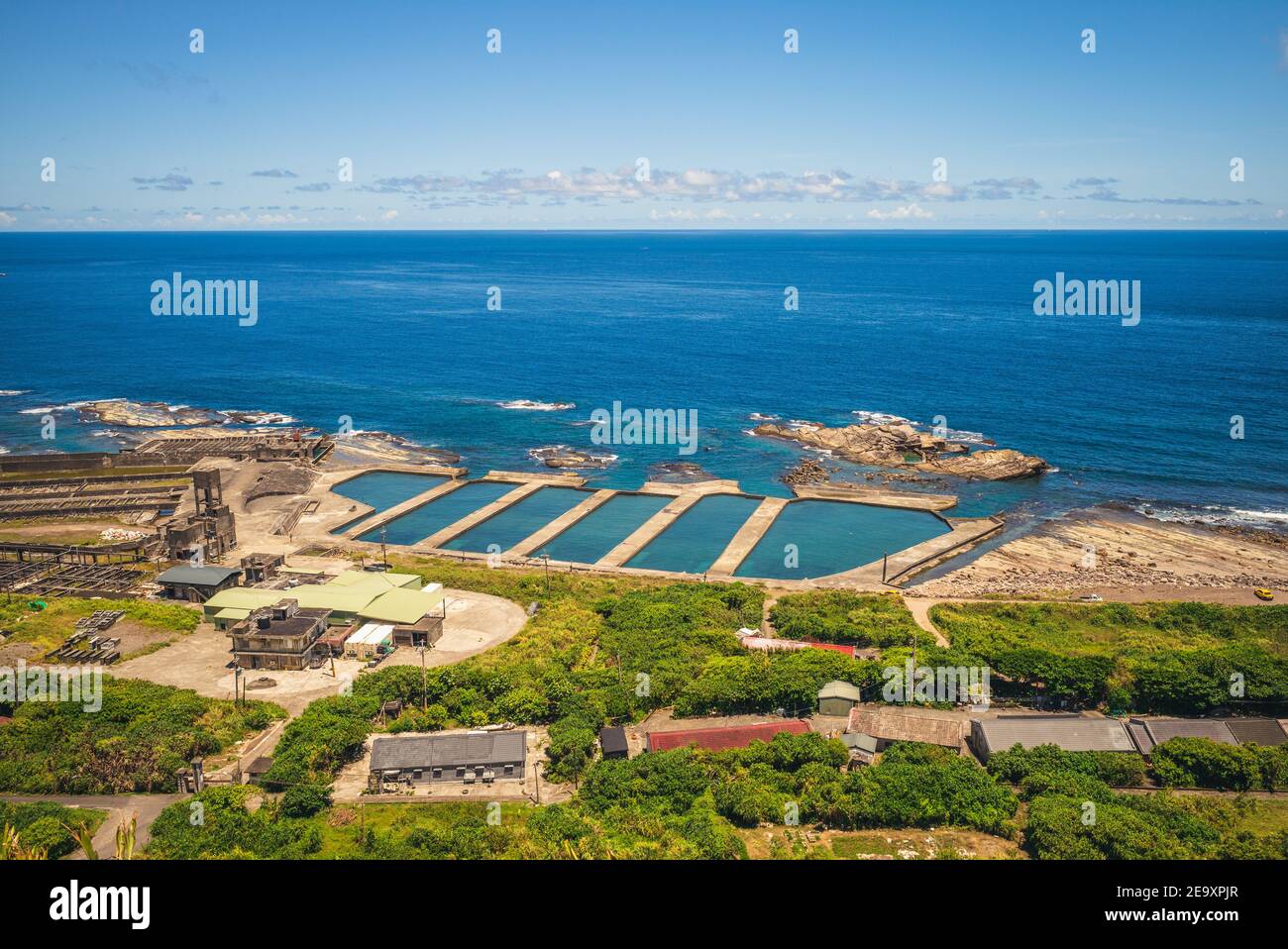 Cape Santiago, the eastmost point of island of taiwan in new taipei city. Stock Photo