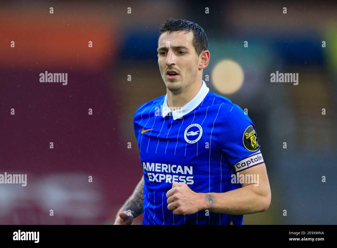 Burnley, UK. 06th Feb, 2021. Lewis Dunk #5 of Brighton & Hove Albion in Burnley, UK on 2/6/2021. (Photo by Conor Molloy/News Images/Sipa USA) Credit: Sipa USA/Alamy Live News Stock Photo