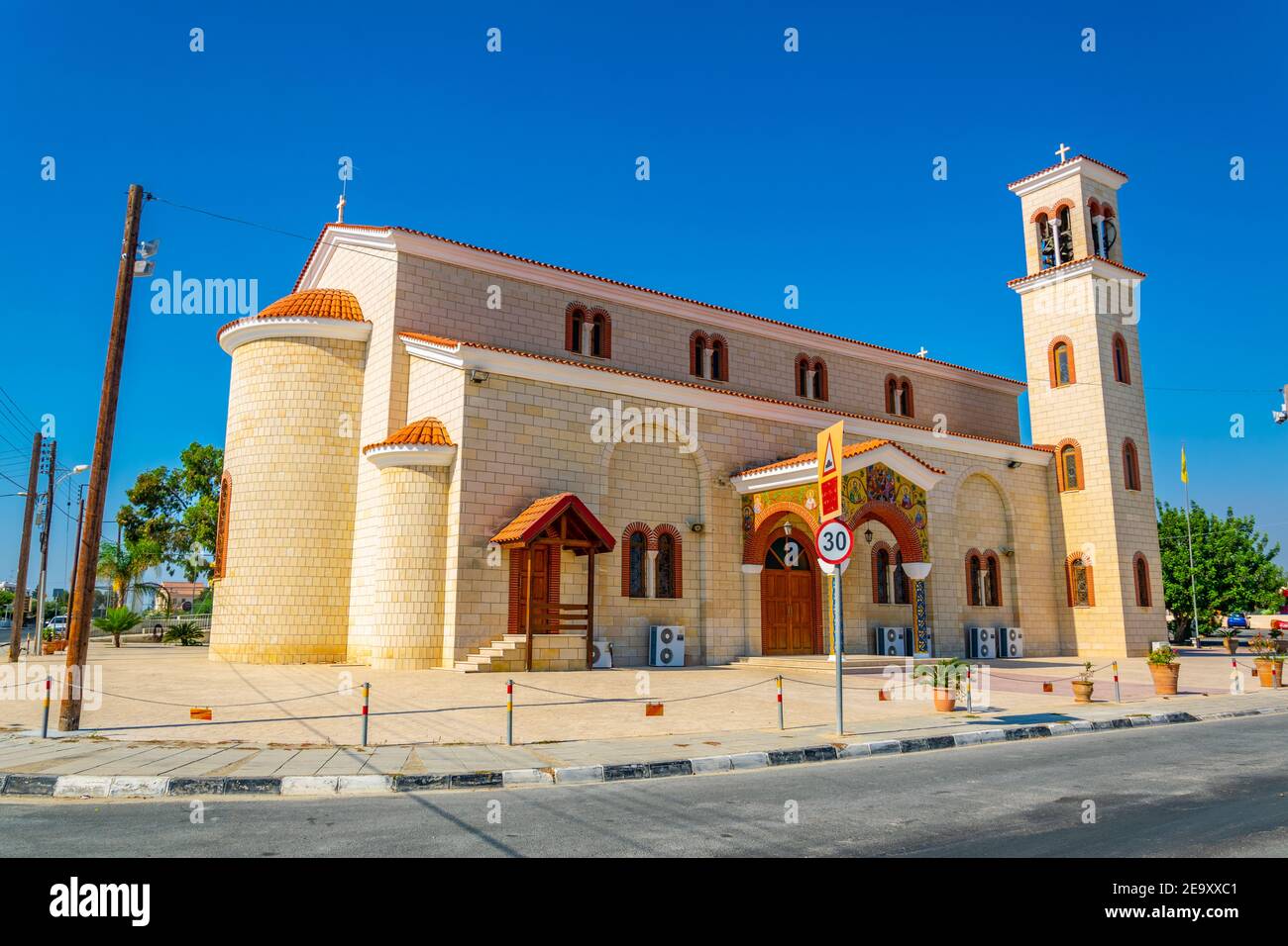 Church of apostolos Varnavas in Larnaca, Cyprus Stock Photo