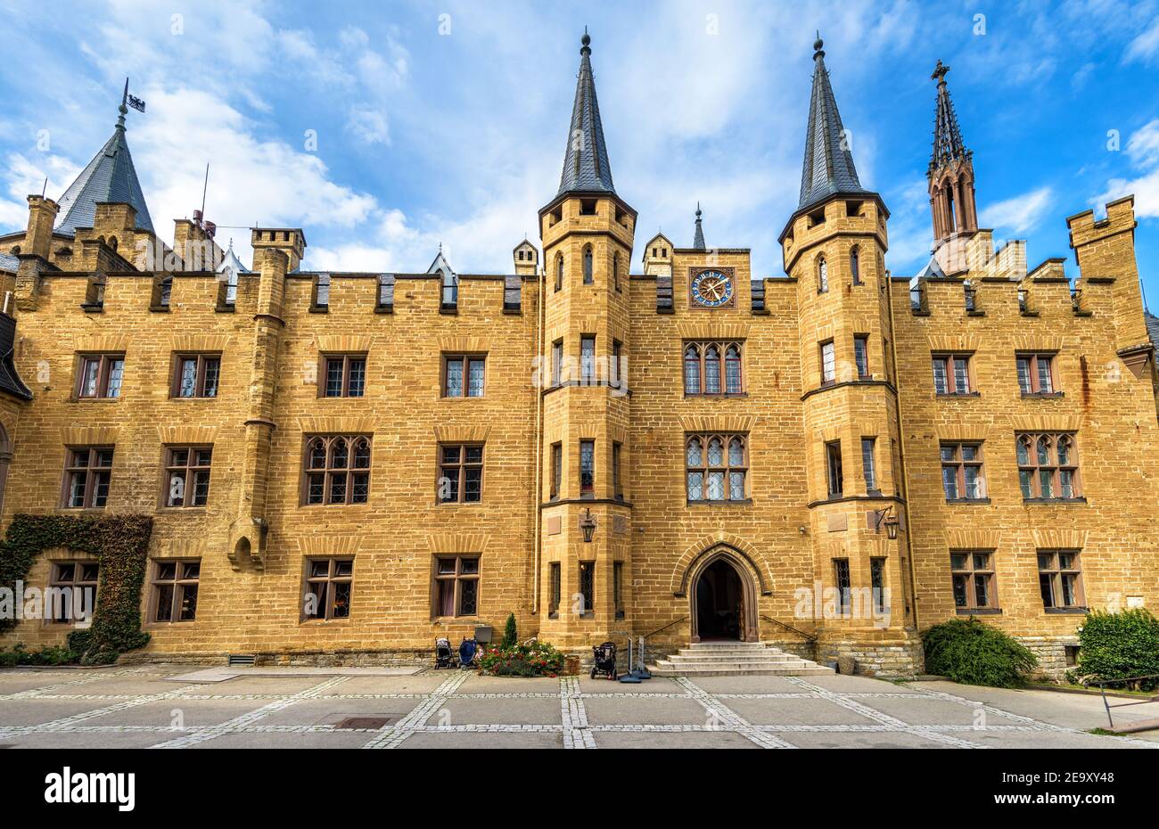 Hohenzollern Castle, Germany, Europe. This castle on mountain top is ...