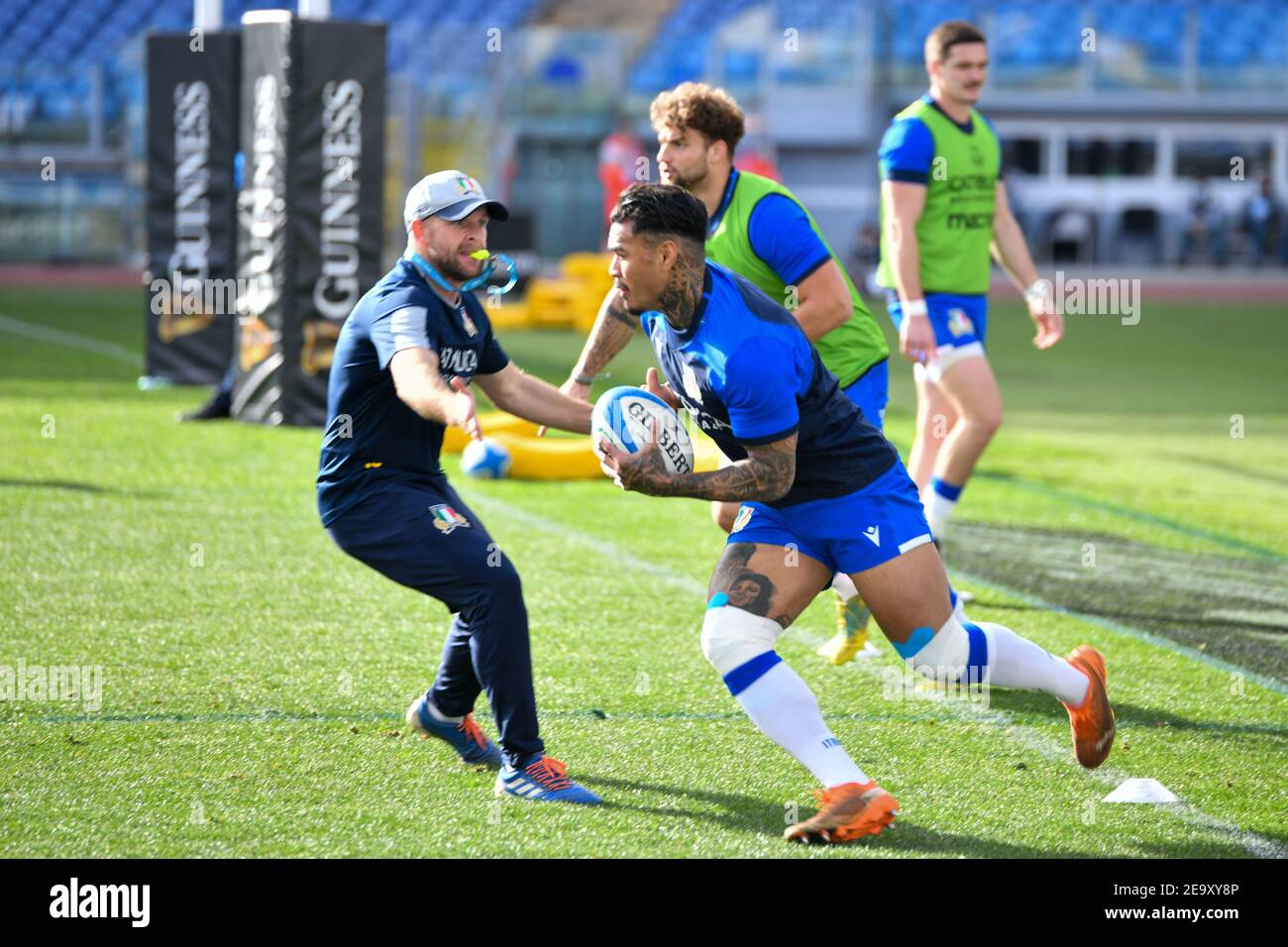 Rome, Italy. 6th Feb, 2021. Rome, Italy, Stadio Olimpico, February 06, 2021, Montanna Ioane (Italy) during Italy vs France - Rugby Six Nations match Credit: Carlo Cappuccitti/LPS/ZUMA Wire/Alamy Live News Stock Photo