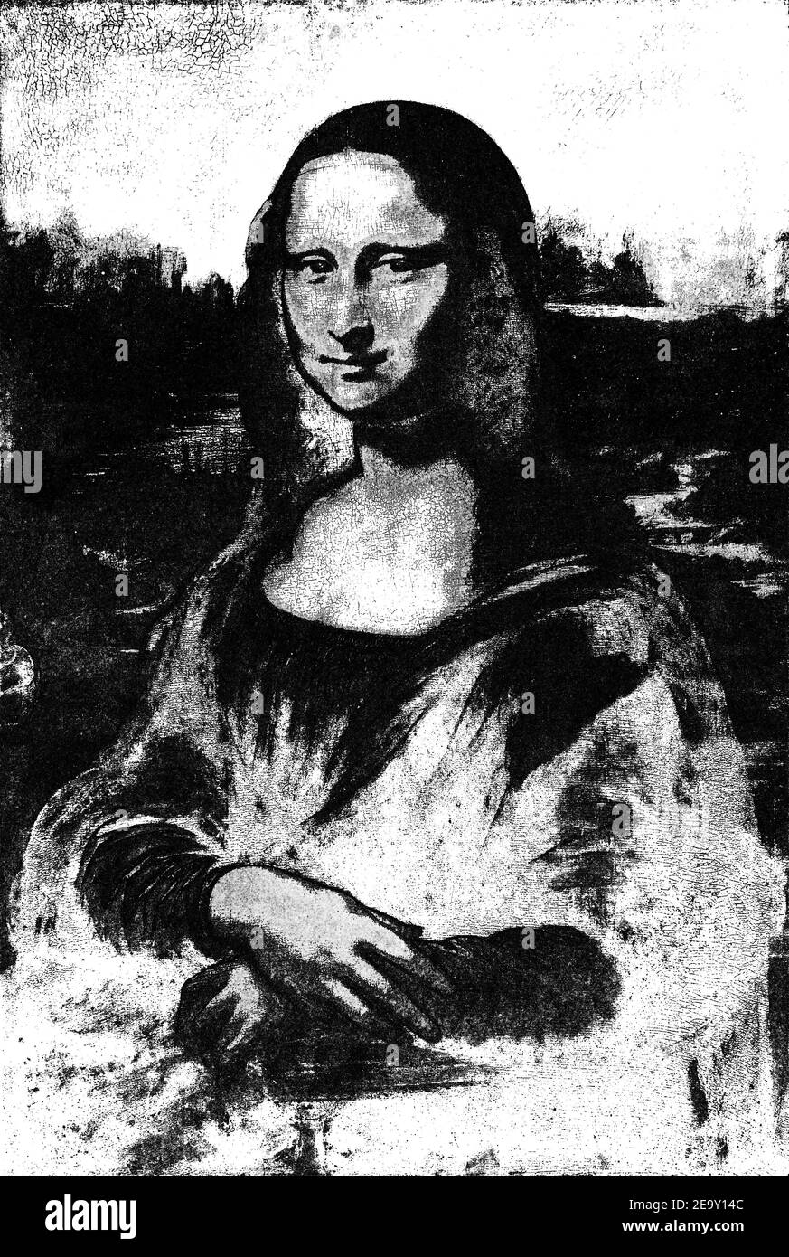 Mona Lisa of Leonardo da Vinci modified, appropriation art Stock Photo