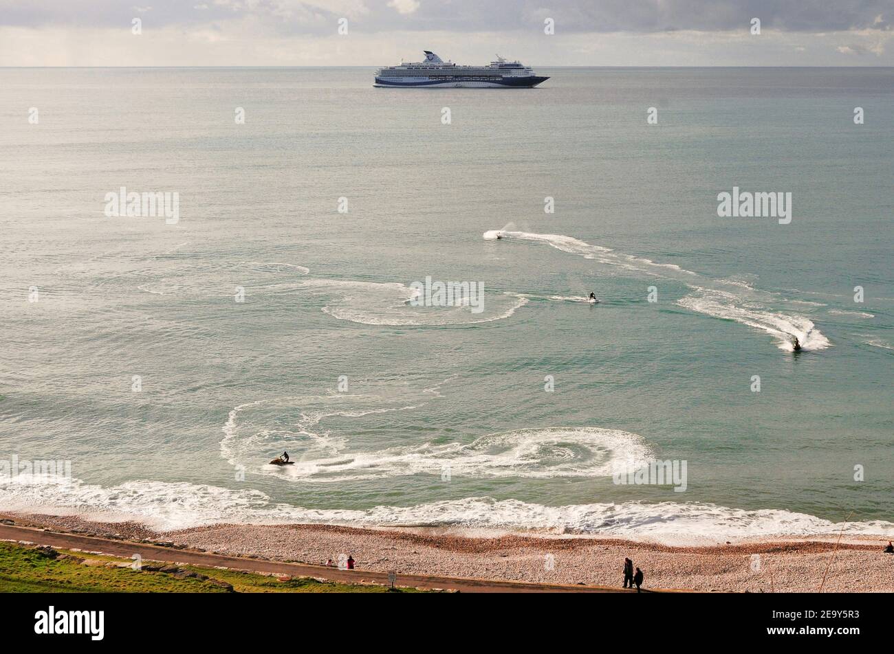 Portland. 6th February 2021. UK Weather. People flock to sunny Chesil
