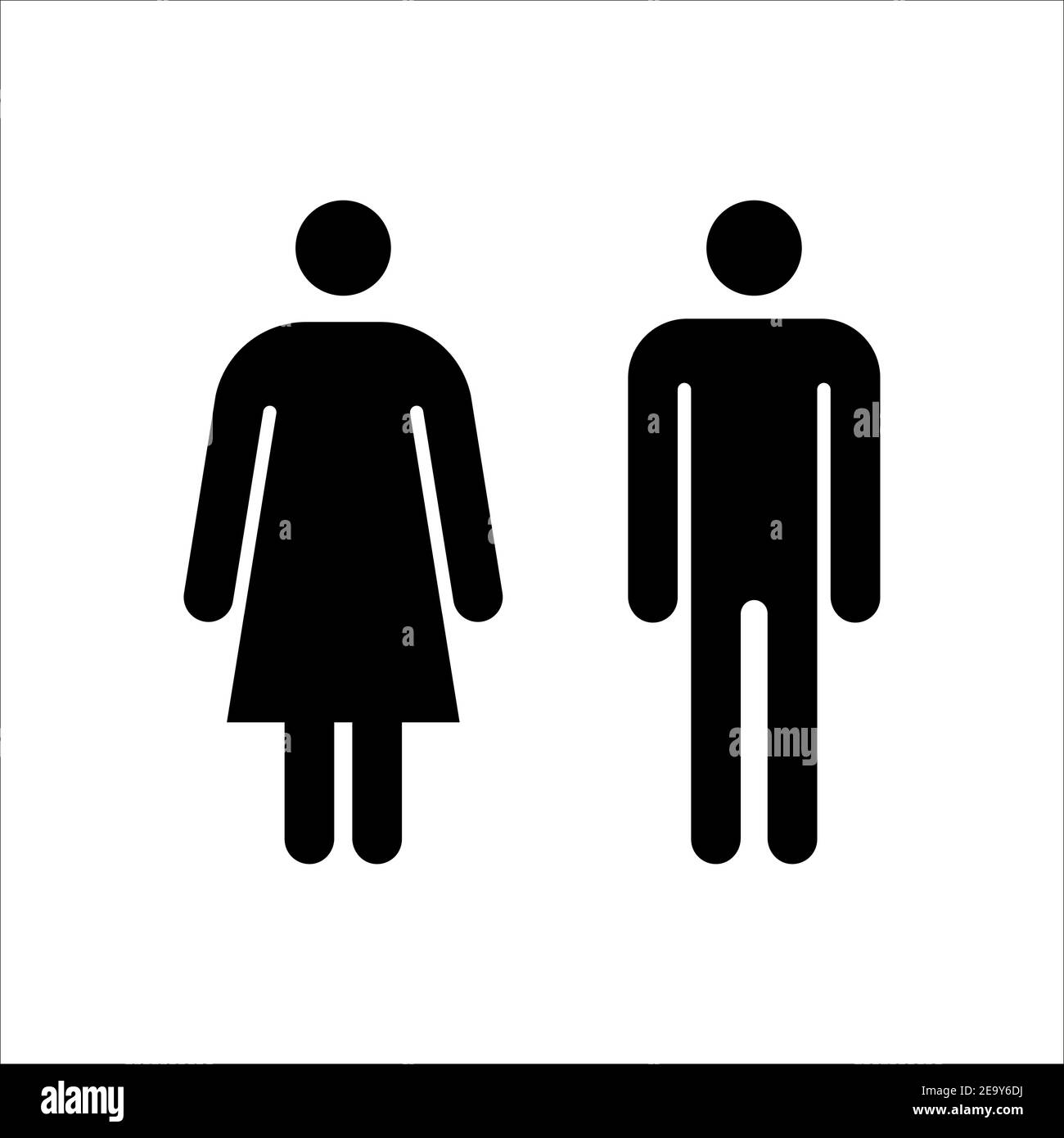 Man and woman icon. Vector toilet symbol isolated. Male and female sign
