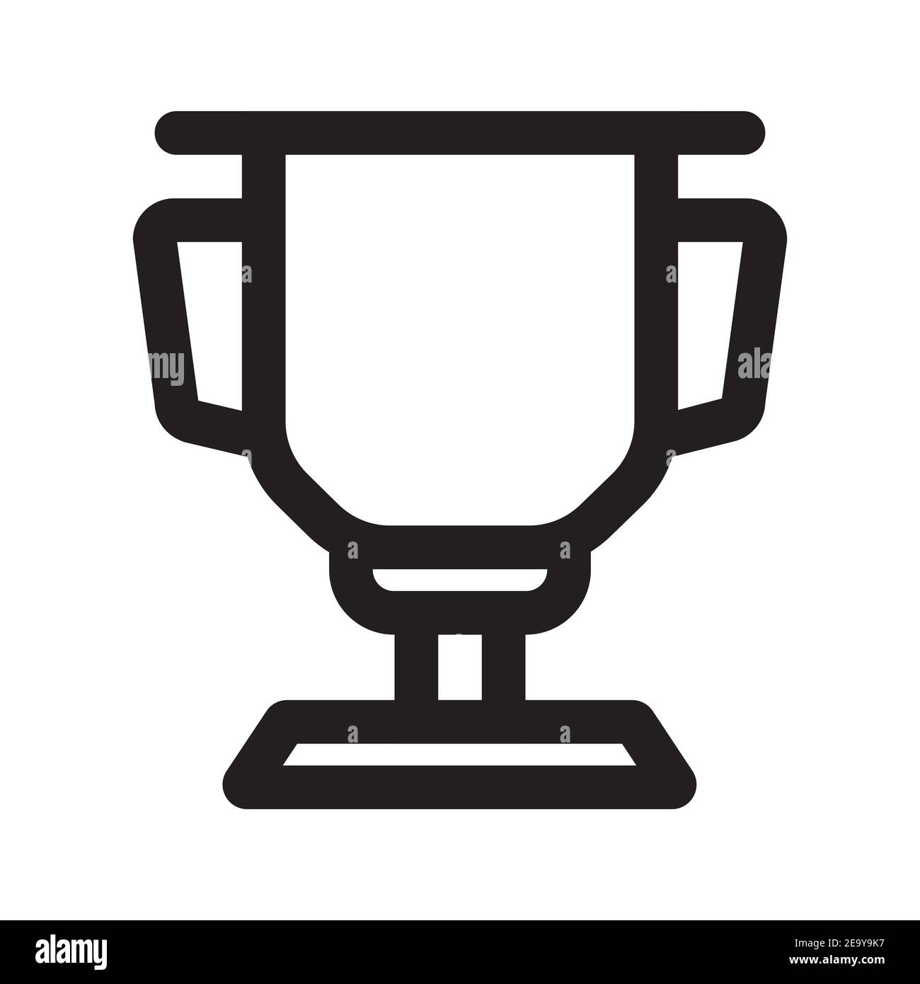 Winner Cup outline icon isolated on white background. Stock Vector