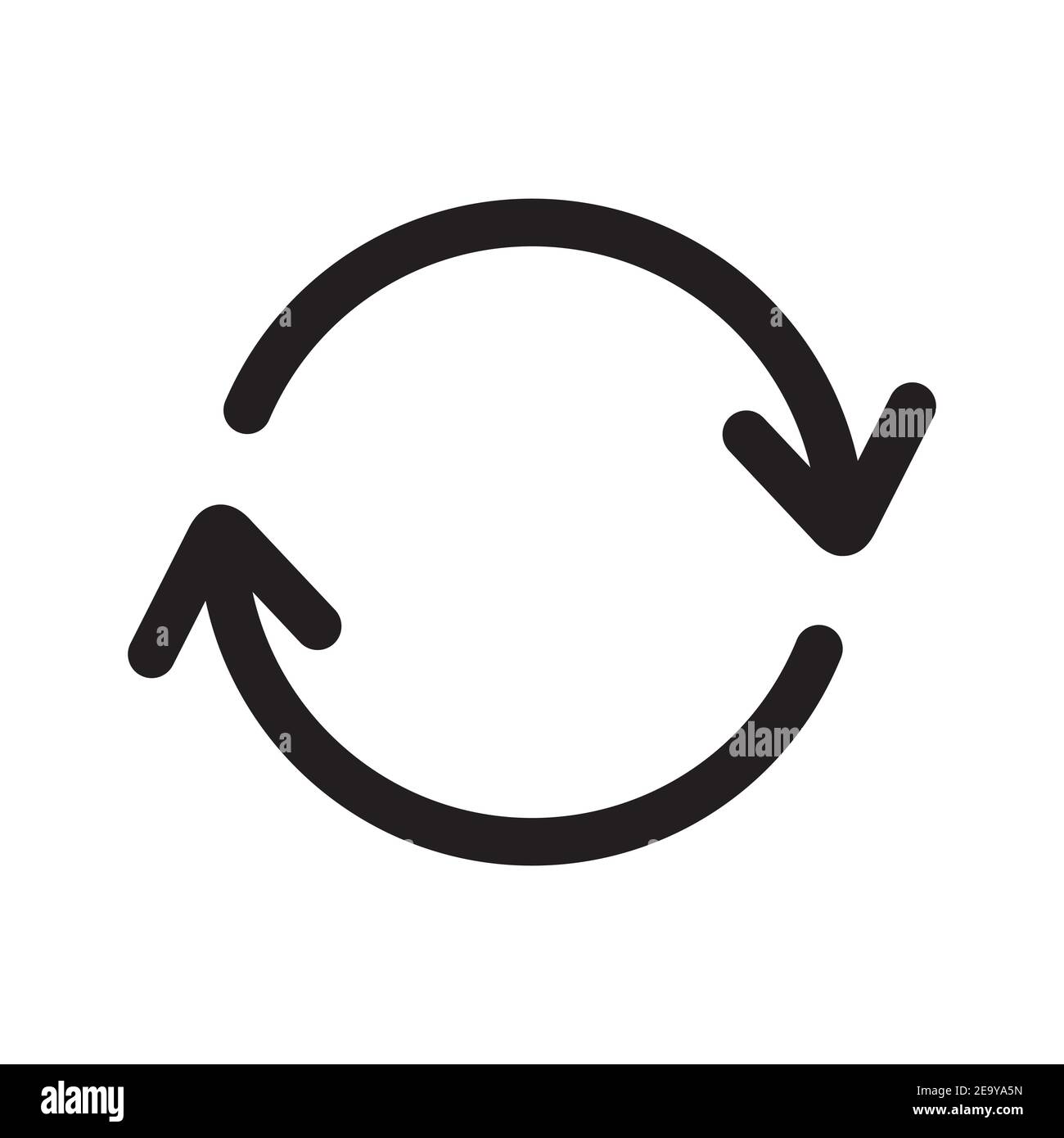 Update outline icon isolated on white background. Stock Vector