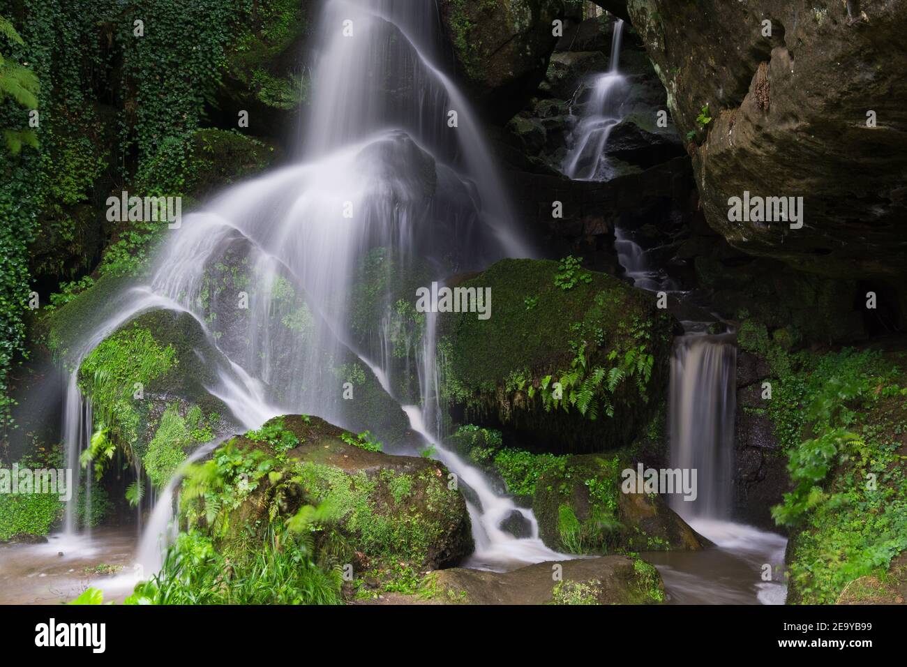 Lichtenhainer Wasserfall in der sächsischen Schweiz Stock Photo