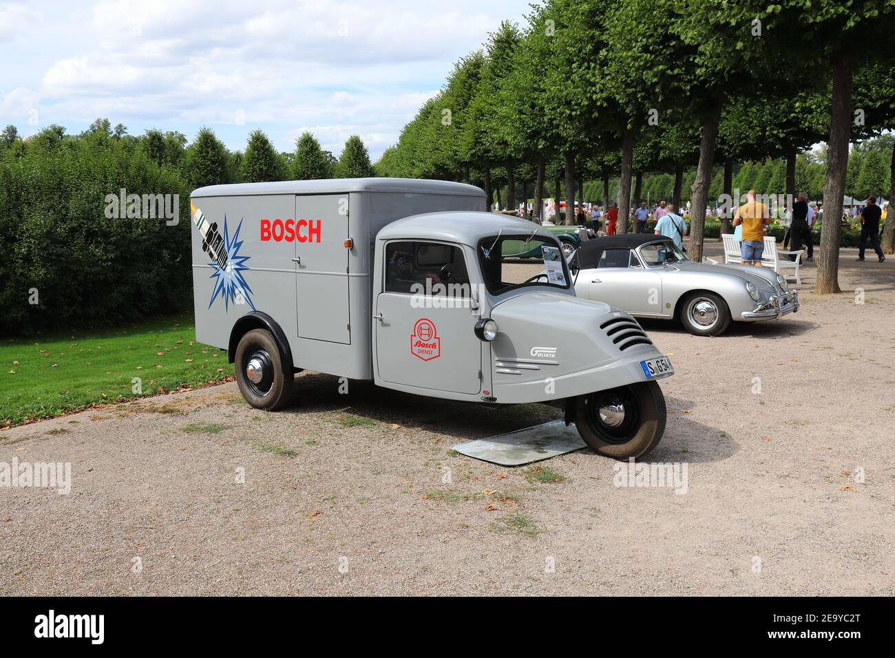GERMANY, SCHWETZINGEN - SEPTEMBER 01, 2019: Goliath GD 750 panel van from  1954 with BOSCH printing exhibited at the 15. Internat. Concours d'Eleganc  Stock Photo - Alamy