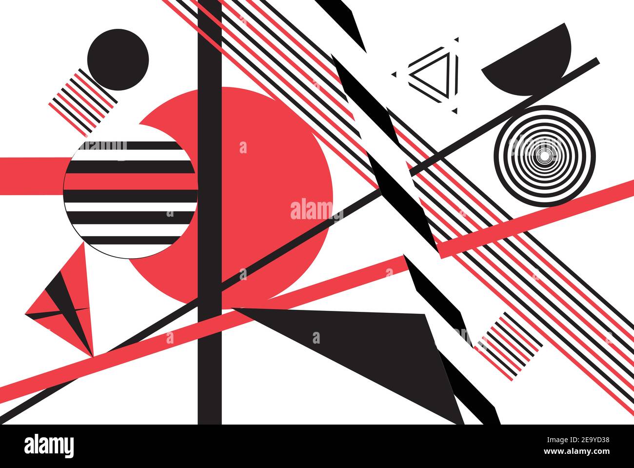 Abstract vector background with different geometric elements on a retro background Stock Vector