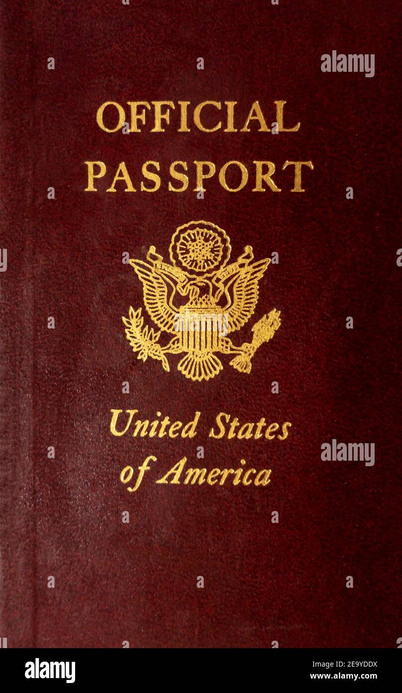 Official Passport of the United States of America Stock Photo