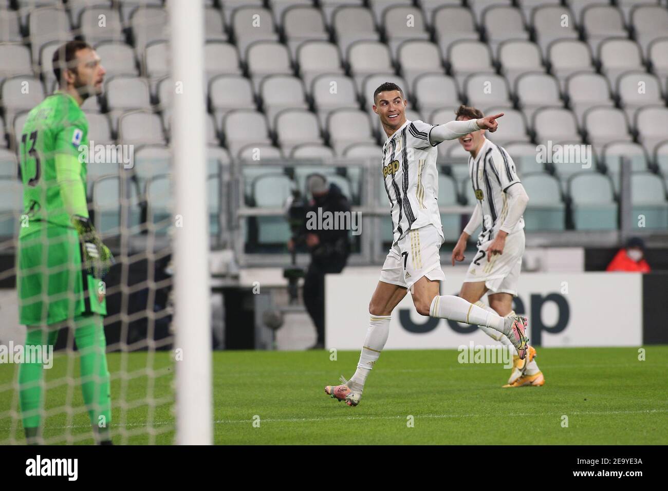 Cristiano Ronaldo Juventus FC Celebrates The Goal During Juventus FC 