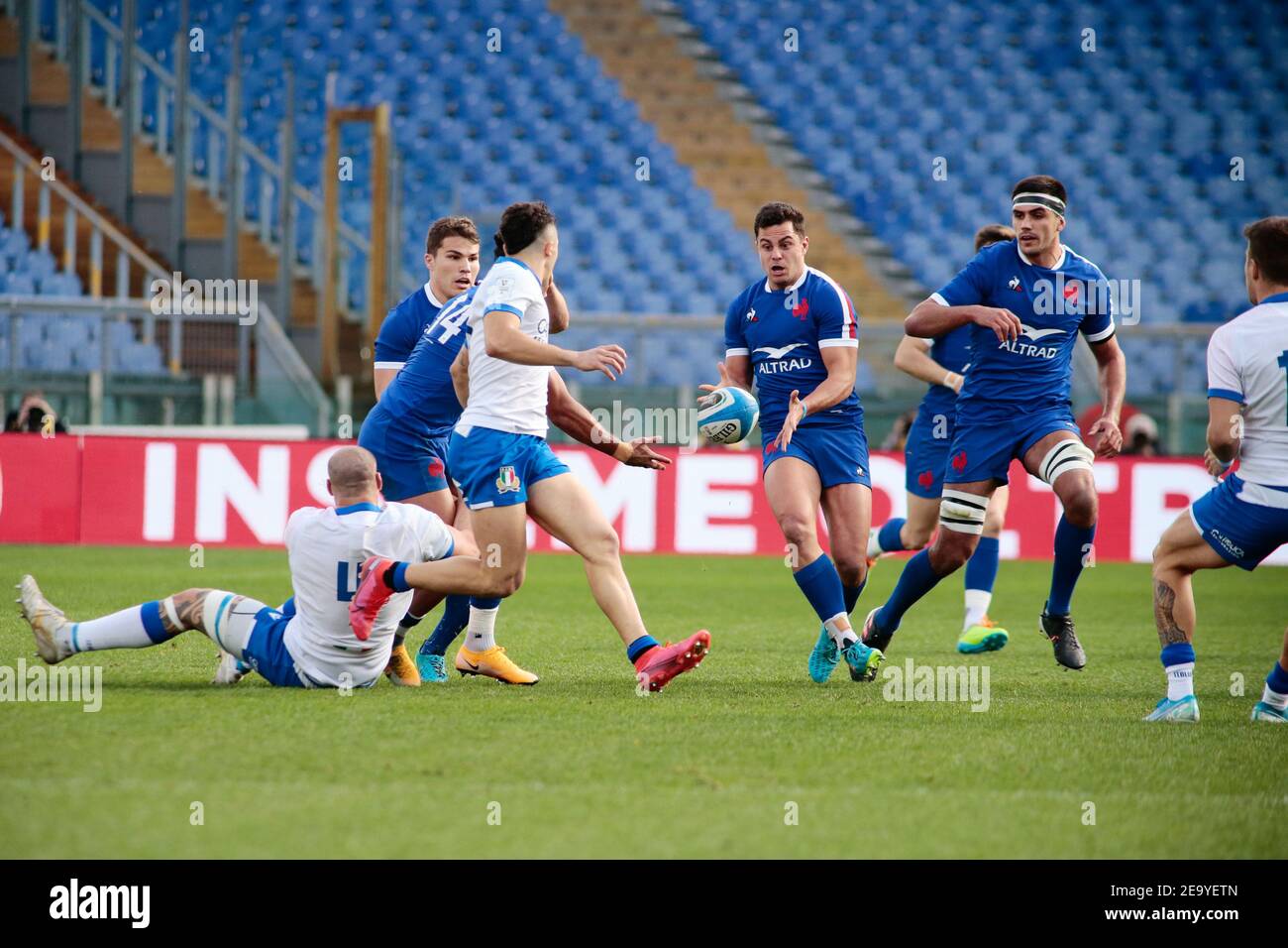 Rome, Italy. 06th Feb, 2021. Arthur Vincent (France) during the 2021 Six Nations championship rugby union match between Italy and France on January 6, 2021 at Stadio Olimpico in Rome, Italy - Photo Nderim Kaceli / DPPI / LM Credit: Gruppo Editoriale LiveMedia/Alamy Live News Stock Photo