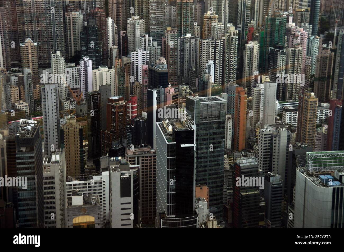 View of contemporary towers of modern metropolis in daylight, Hong Kong