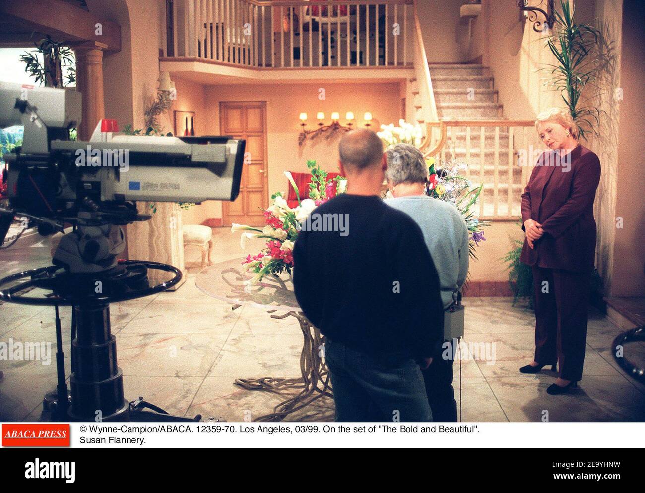 © Wynne-Campion/ABACA. 12359-70. Los Angeles, 03/99. On the set of The Bold and Beautiful. Susan Flannery. Stock Photo