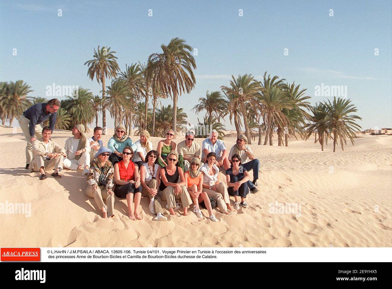 Le voyage des Princes et des Princesses d'Europe dans le sud tunisien, de Djerba ˆ Tozeur du 22 au 26 Avril Stock Photo