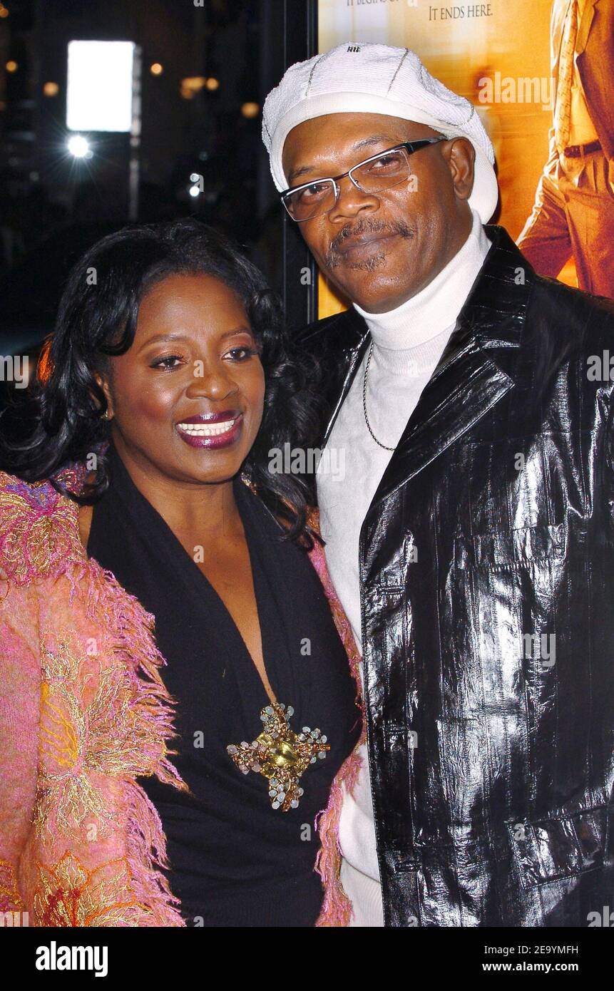 U.S. actor Samuel L. Jackson and his wife attend the premiere of 'Coach Carter' at the Grauman's Chinese Theatre in Los Angeles, CA, USA, on January 13, 2005. Photo by Lionel Hahn/ABACA Stock Photo