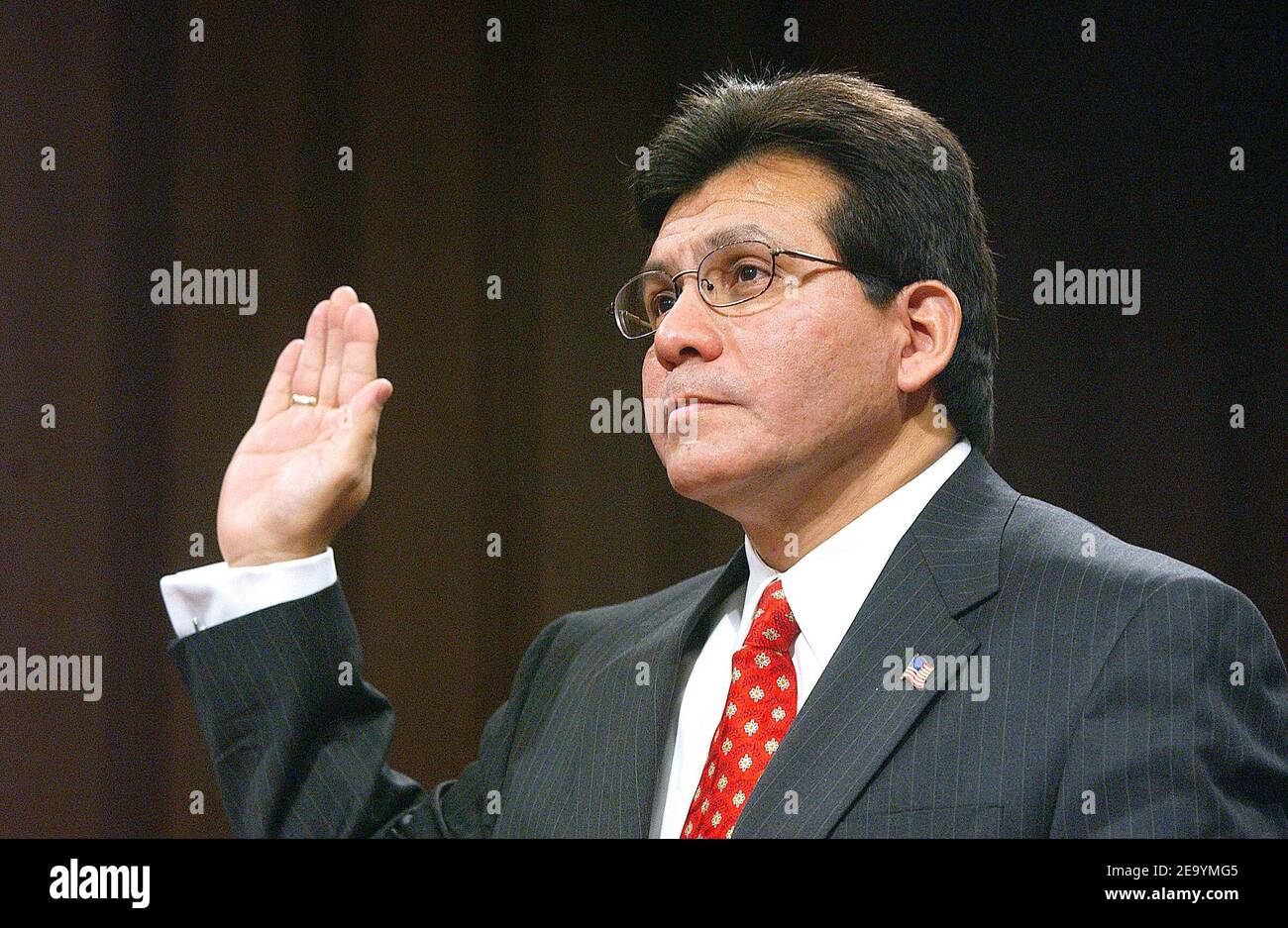 Hearing on the nomination of Alberto Gonzales to be Attorney General of the United States on January, 06 2005. Photo by Olivier Douliery/ABACA Stock Photo