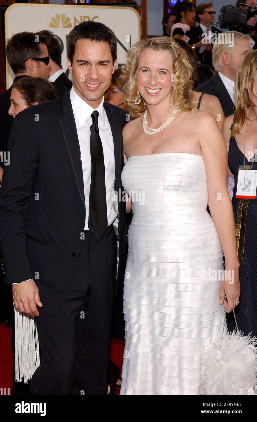 Eric McCormack and wife Holden arriving at the 62nd Annual Golden