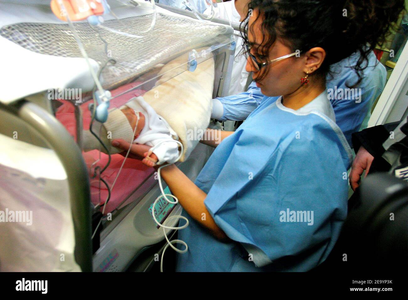 Premature babies are moved from hospital 'La Timone' in Marseille