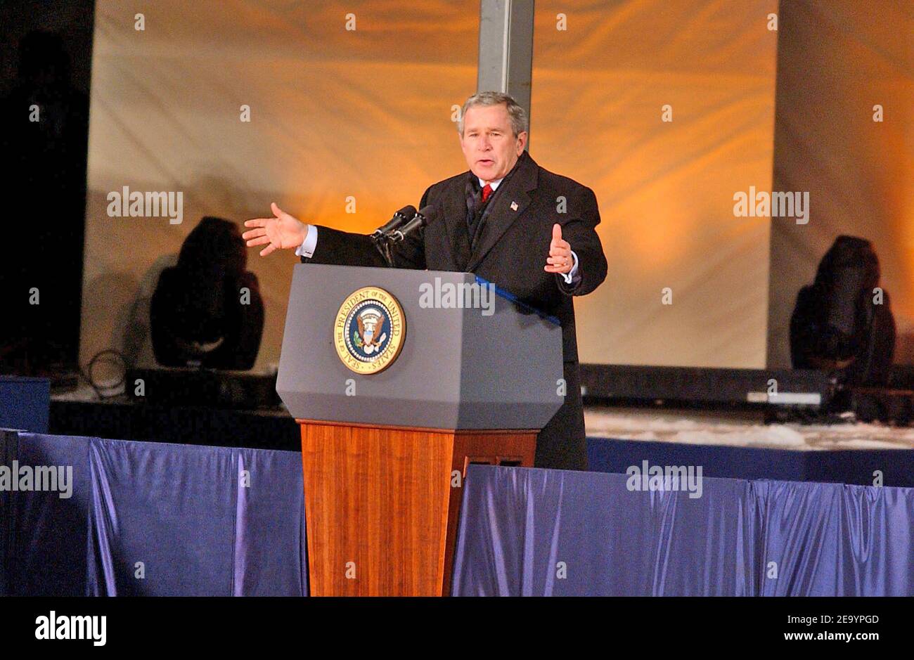 President George W. Bush adresses the crowd during the 'Celebration of ...