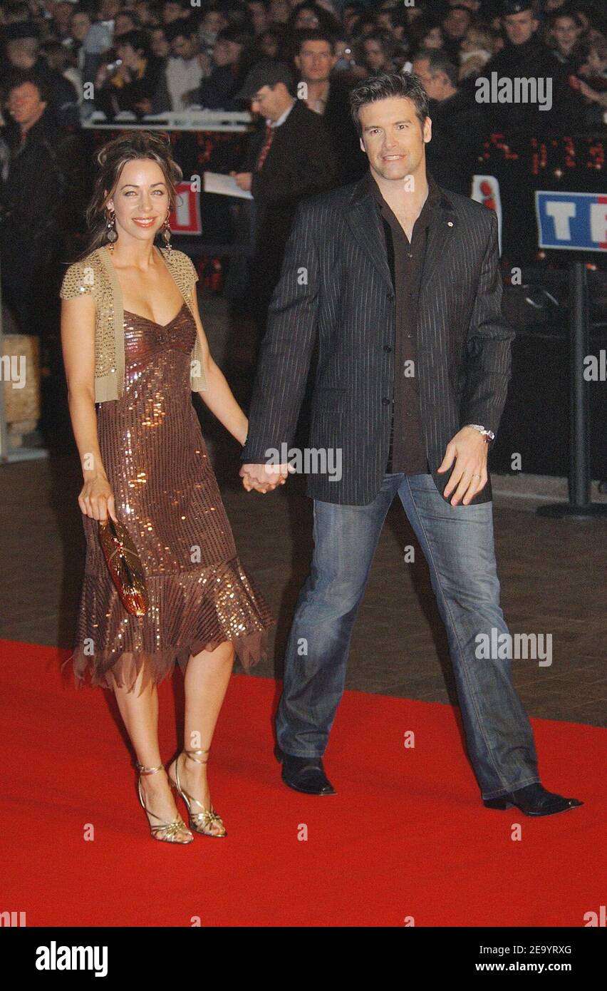 Canadian singer Roch Voisine and wife arrive at the 6th edition of the NRJ Music Awards at the Palais des Festival in Cannes, France on January 22, 2005. Photo by Steeve/ABACA. Stock Photo