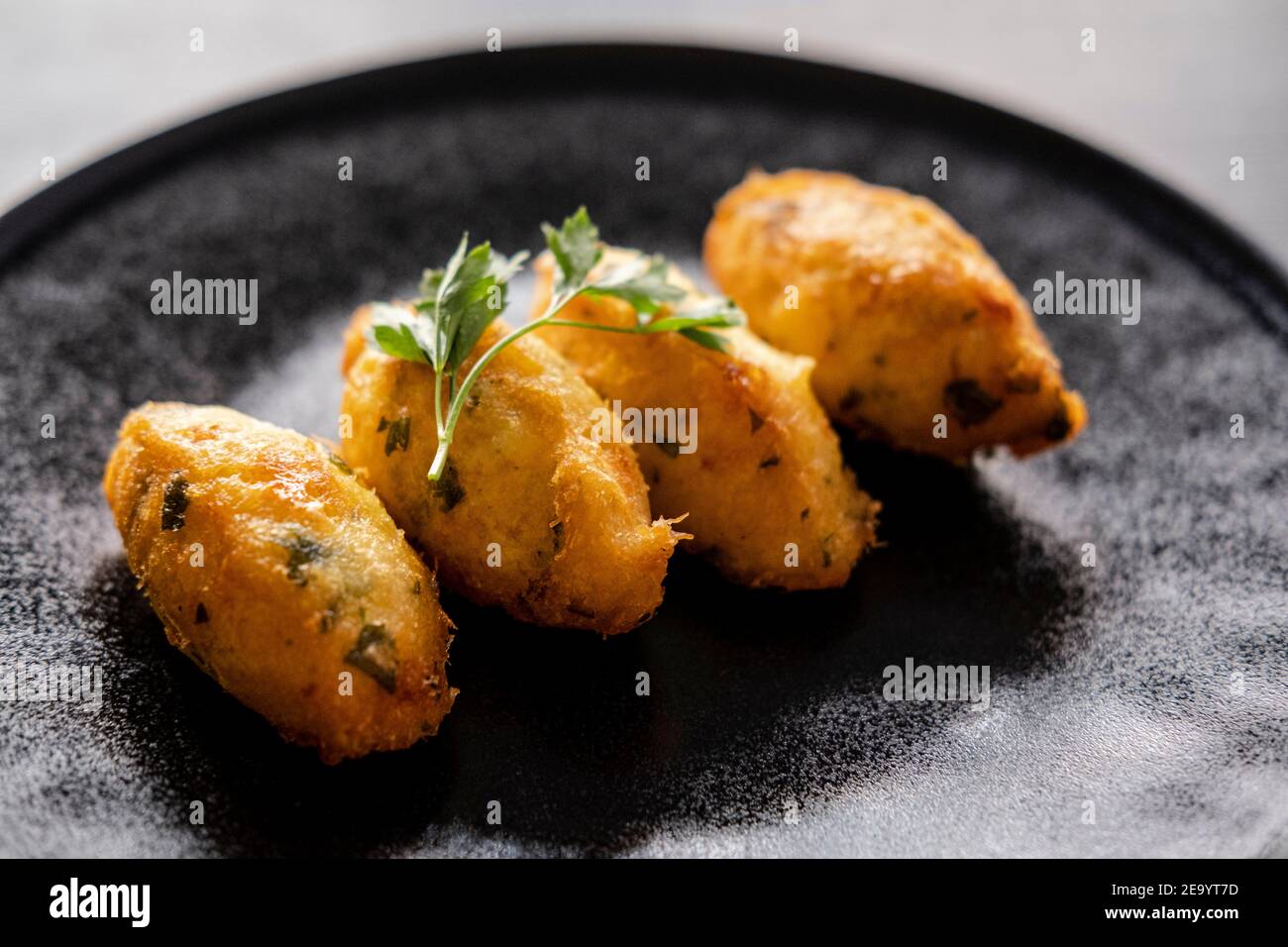 Portuguese cod fish cakes Stock Photo Alamy