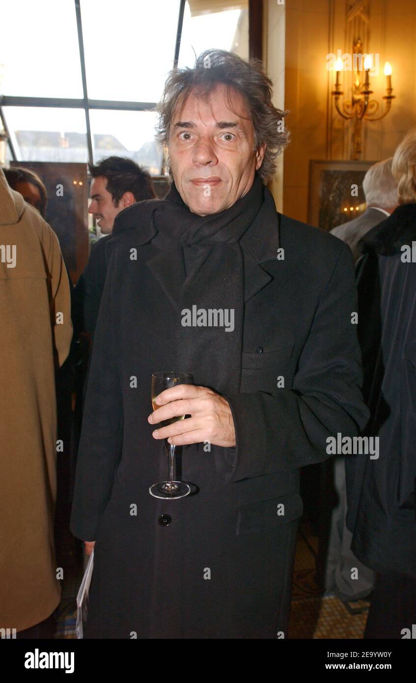 French singer and composer Yves Simon attends the Prix des Deux Magots 2005 ceremony held at the Cafe des Deux Magots in Paris, France on January 25, 2005. Photo by Giancarlo Gorassini/ABACA Stock Photo