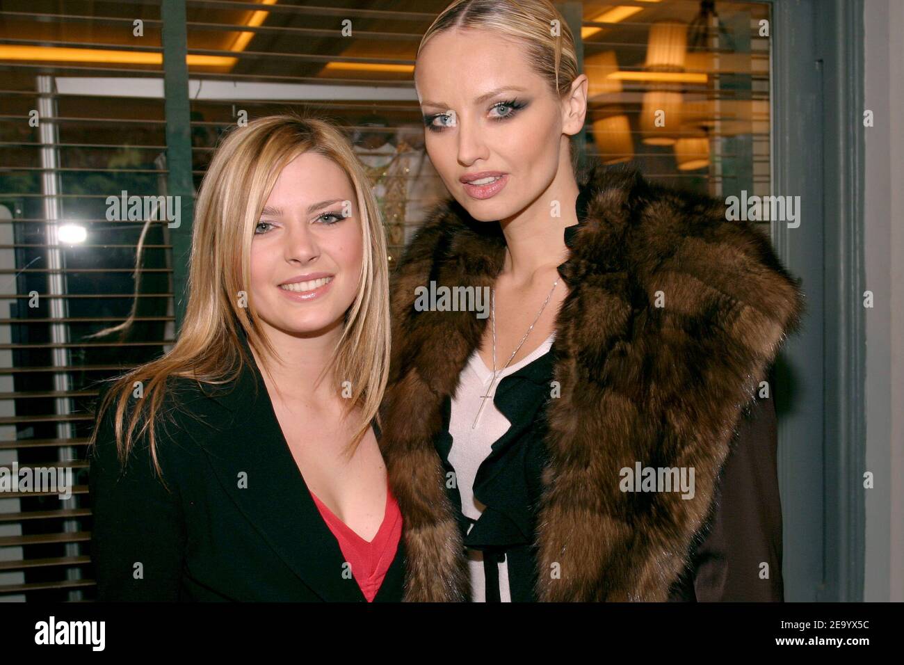 French singer Elodie Frege (L) and Czech born top model Adriana