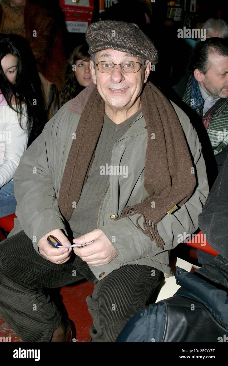 EXCLUSIVE. French actor Henri Guybet attends the show of humorist Jean-Jacques Devaux at Le Point Virgule theatre in Paris, France, on January 31, 2005. Photo by Benoit Pinguet/ABACA. Stock Photo