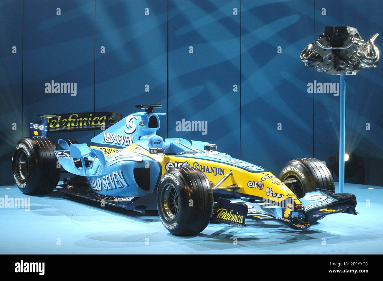 Official presentation of the new F1 Renault R25 at Grimaldi Forum in  Monaco, on Tuesday, February 1, 2005. Photo by Jean-Pierre Amet/ABACA Stock  Photo - Alamy