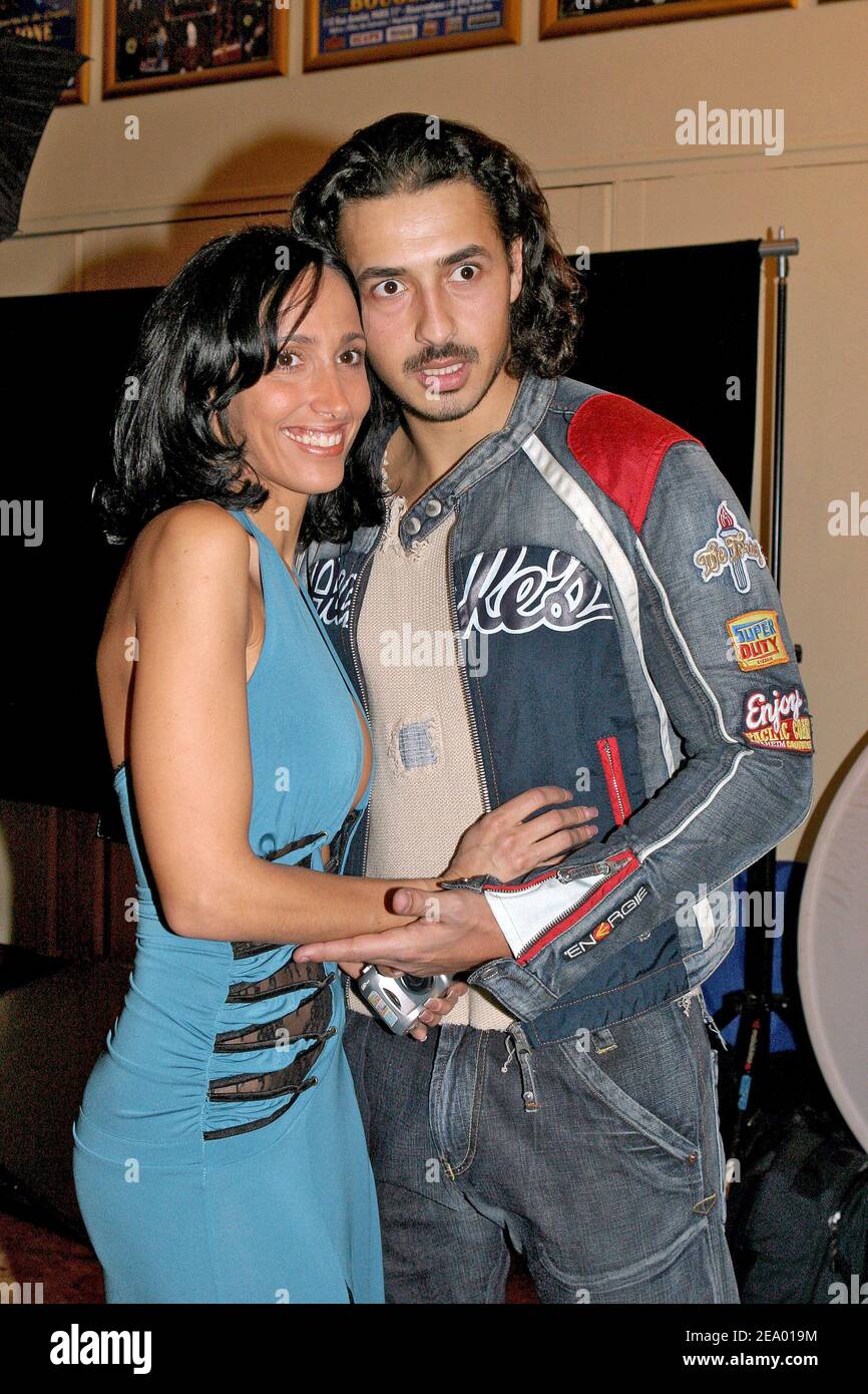 Moundir Ile De La Tentation Former reality TV participants Diana and Moundir pose during 'Le Gala du  Ring' at the Cirque d'Hiver Bouglione in Paris, France, on February 8,  2005. The event was organized by the associaton