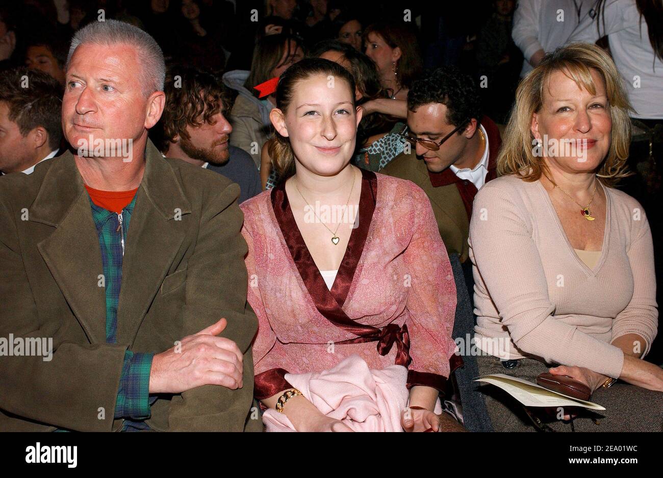 Bette Midler, her daughter Sophie and her husband Martin von Haselberg  attend the Zac Posen runway presentation, part of the Fall-Winter 2005  Fashion Week, held at the Tents at Bryant Park, New