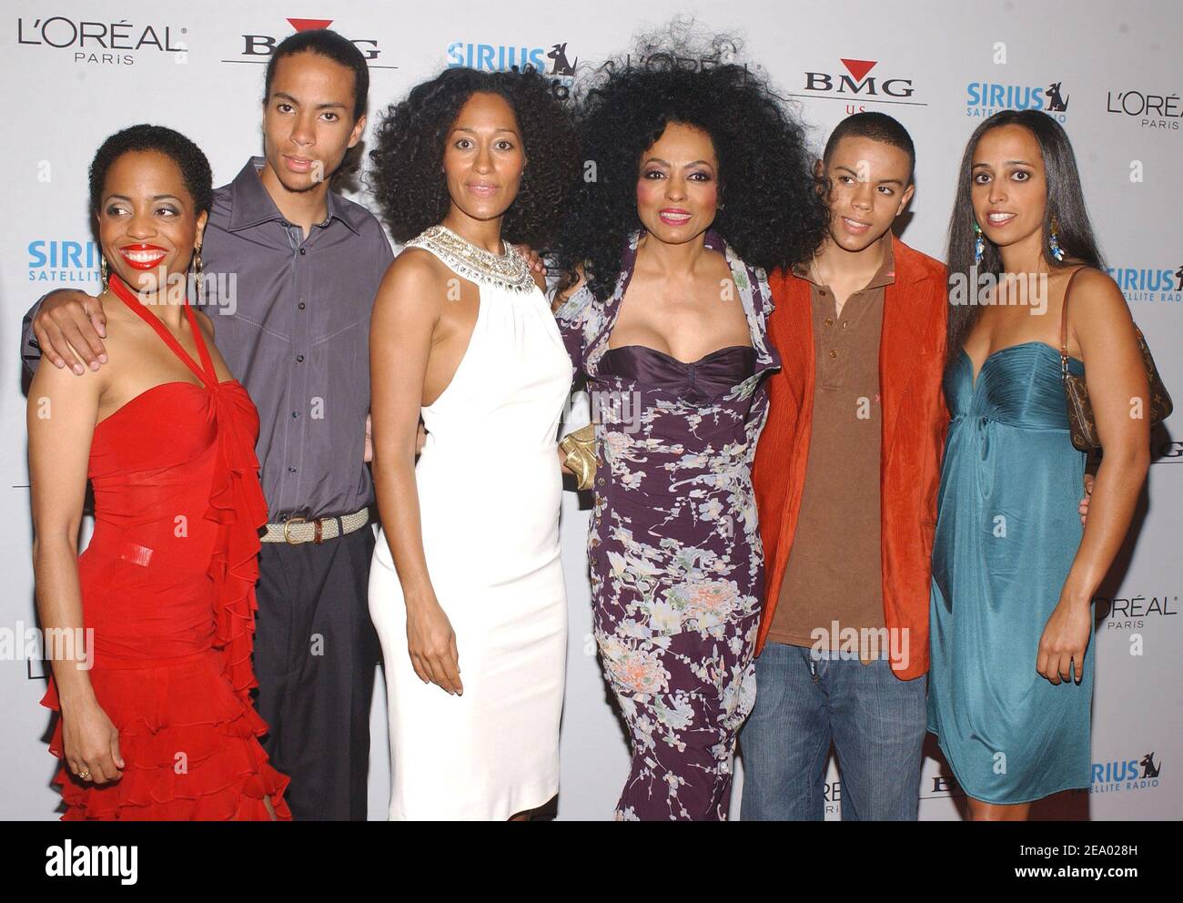 Diana Ross, Tracee Ellis Ross and family attend the 2005 Clive Davis