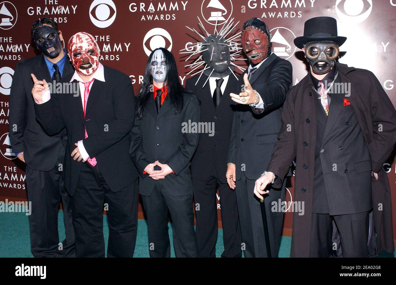 Music group Slipknot attends the 47th Annual Grammy Awards in Los