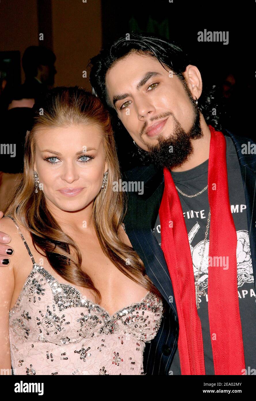 Dave Navarro and Carmen Electra attend the 2005 EMI Music Post Grammy Party held at The Beverly