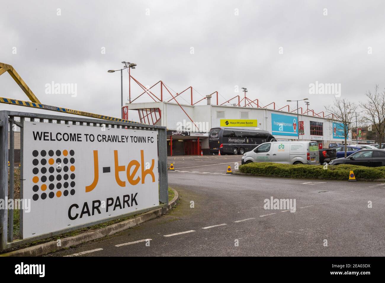 Crawley, UK. 06th Feb, 2021. General view of The People's Pension Stadium in Crawley, UK on 2/6/2021. (Photo by Jane Stokes/News Images/Sipa USA) Credit: Sipa USA/Alamy Live News Stock Photo