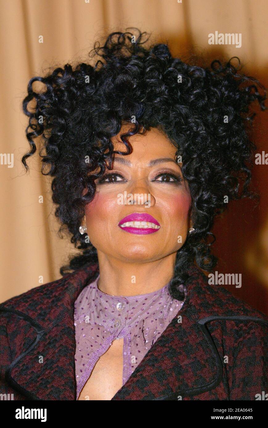 U.S. singer Diana Ross is presented with the Great Vermeil Medal of