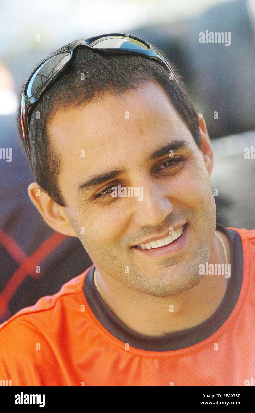Colombian Formula 1 driver Juan Pablo Montoya (team McLaren Mercedes) at the first Formula 1 grand Prix in melbourne, Australia, on March 3, 2005. Photo by Thierry Gromik/ABACA. Stock Photo