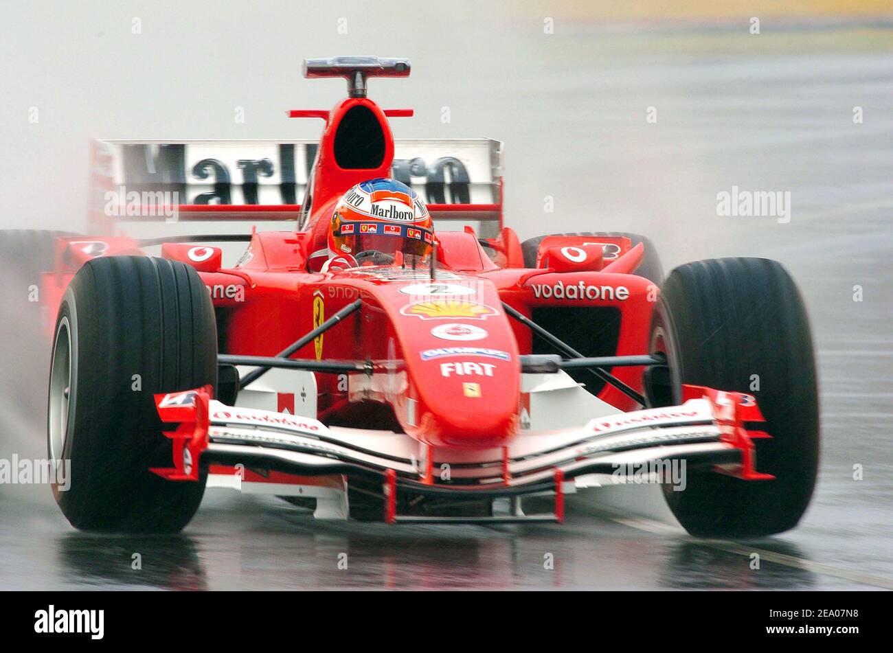 Brazilian Formula 1 driver Rubens Barrichello (team Ferrari) during the  practice at the Melbourne's Formula 1 circuit, Australia, on March 05,  2005. Photo by Thierry Gromik/ABACA Stock Photo - Alamy