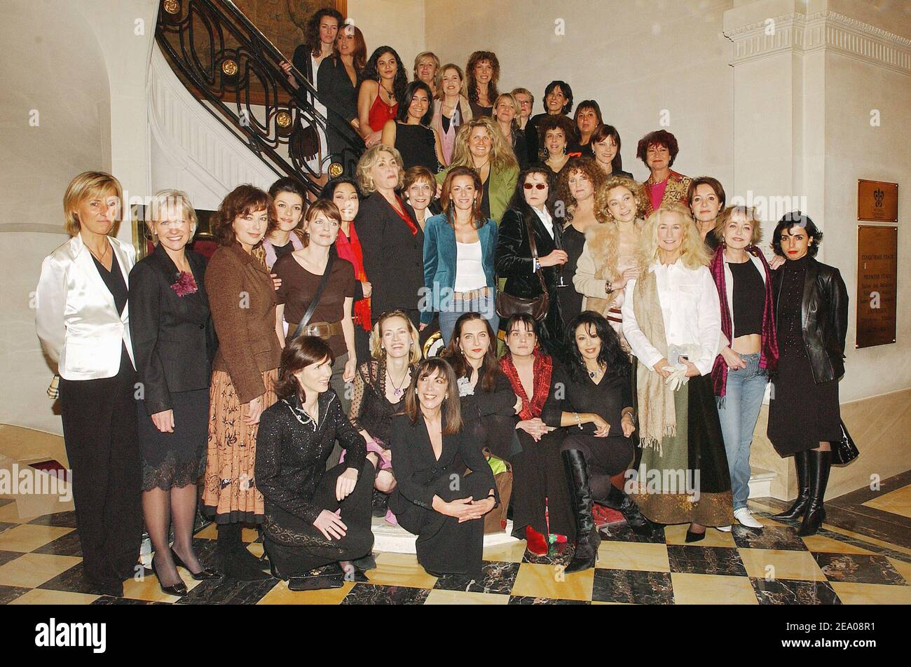 Famous French women gathered at the Hotel de Crillon in Paris, France, on March 7, 2005, to attend the Women's Day Party on the occasion of the International Women's Day to be observed on March 8. Photo by Giancarlo Gorassini/ABACA. Stock Photo