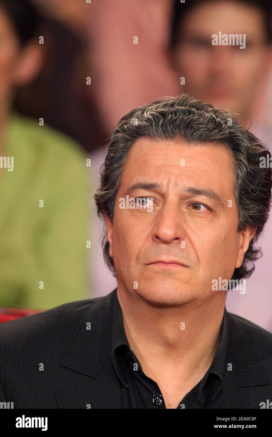 French actor Christian Clavier during the taping of Michel Drucker's TV  show 'Vivement Dimanche' at Studio Gabriel in Paris, France, on March 23,  2005. The show is dedicated to Christian Clavier and