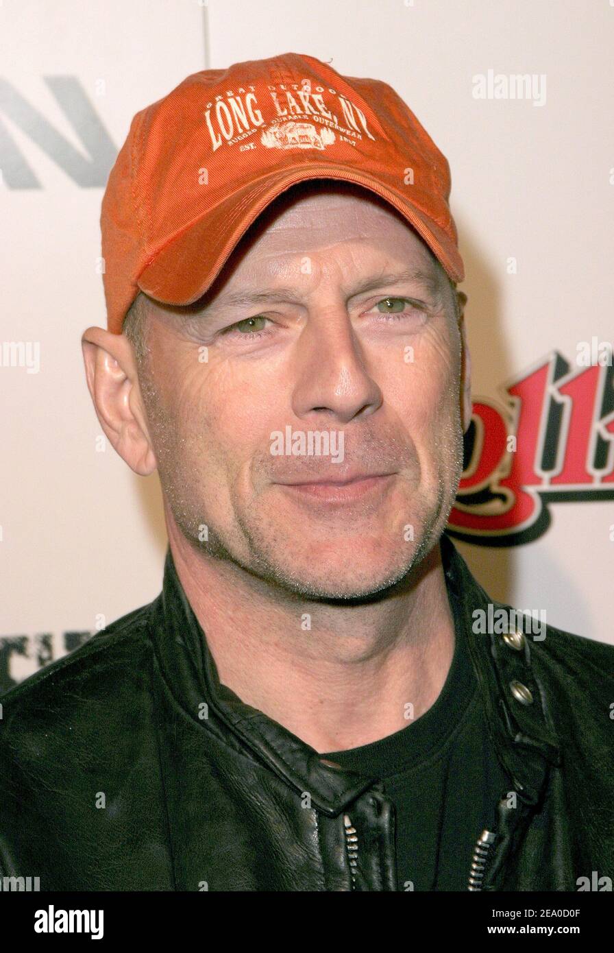 Cast member Bruce Willis attends the world premiere of the Dimension Films release 'Sin City' held at the Mann National Theater in Westwood, CA, USA, on March 28, 2005. Photo by Amanda Parks/ABACA. Stock Photo