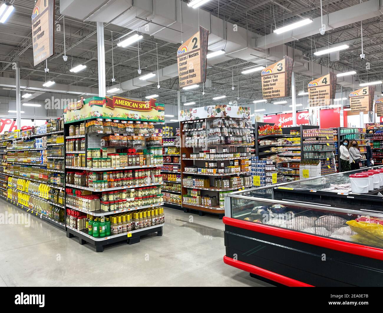 Orlando,FL USA January 18, 2021 An overview of multiple aisle of a