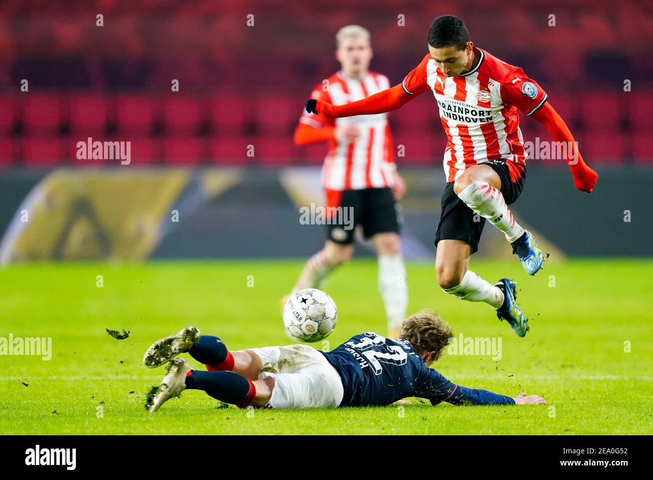 Eindhoven Netherlands February 6 Jesse Bosch Of Fc Twente Mohamed Ihattaren Of Psv During The Dutch Eredivisie Match Between Psv And Fc Twente At Stock Photo Alamy