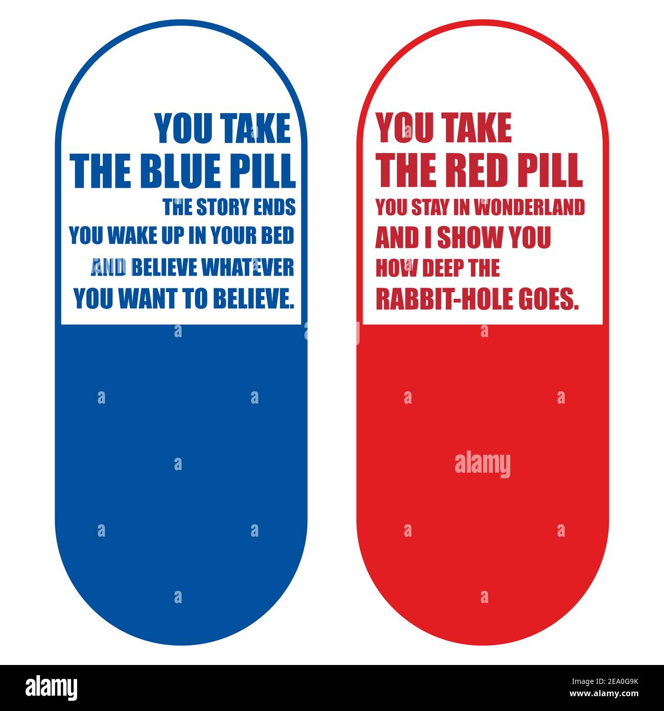 Make Your Choice Red Pill Of Blue Pill Stock Photo Alamy