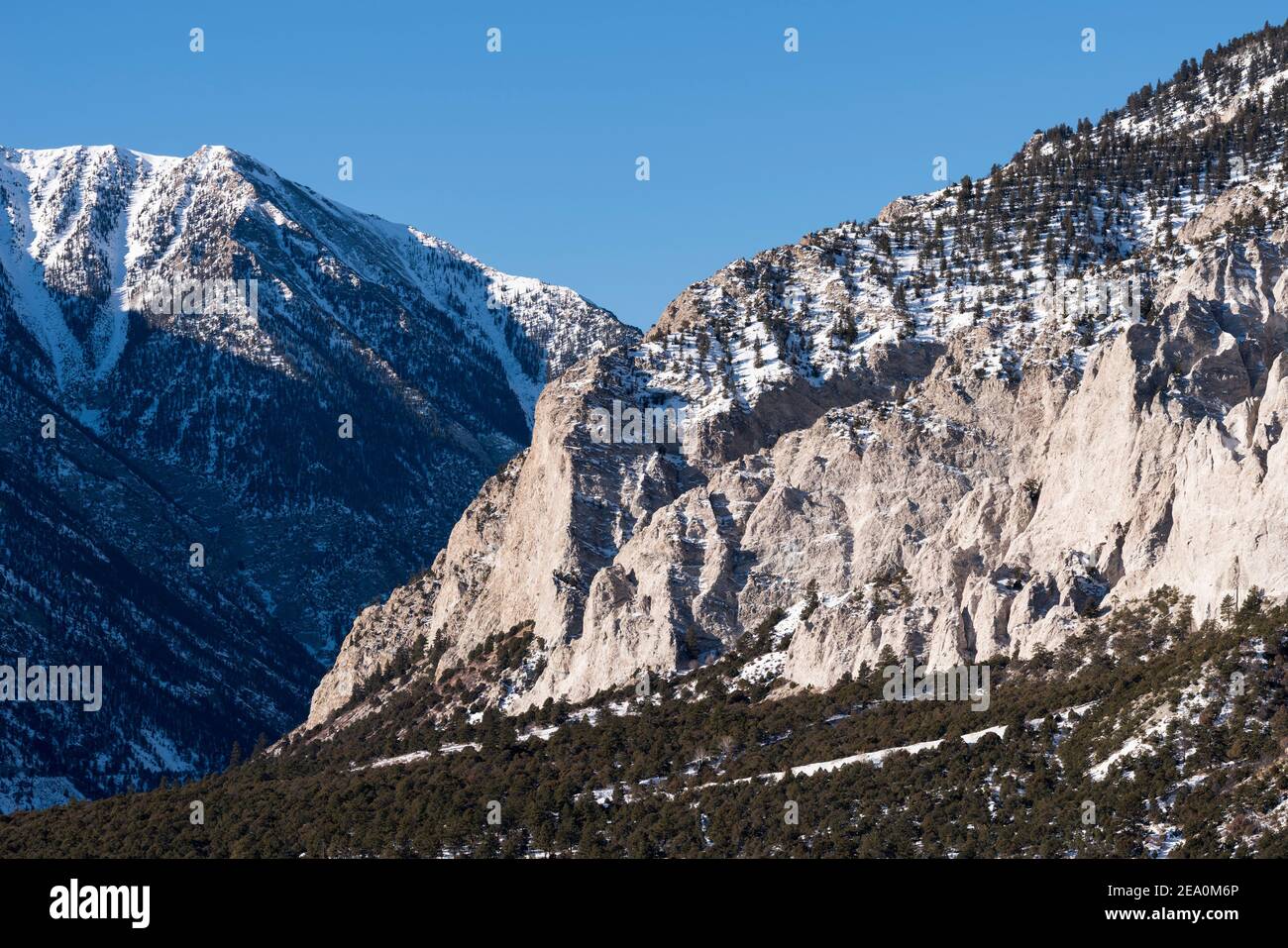 Dramatic Chalk Cliffs of Mount Princeton, are an attraction in an area noted for its many hot