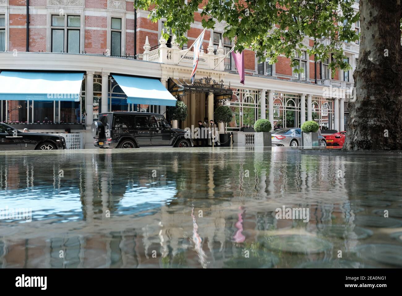 LONDON - 18TH JULY 2020:  Connaught Hotel in Mayfair. Stock Photo