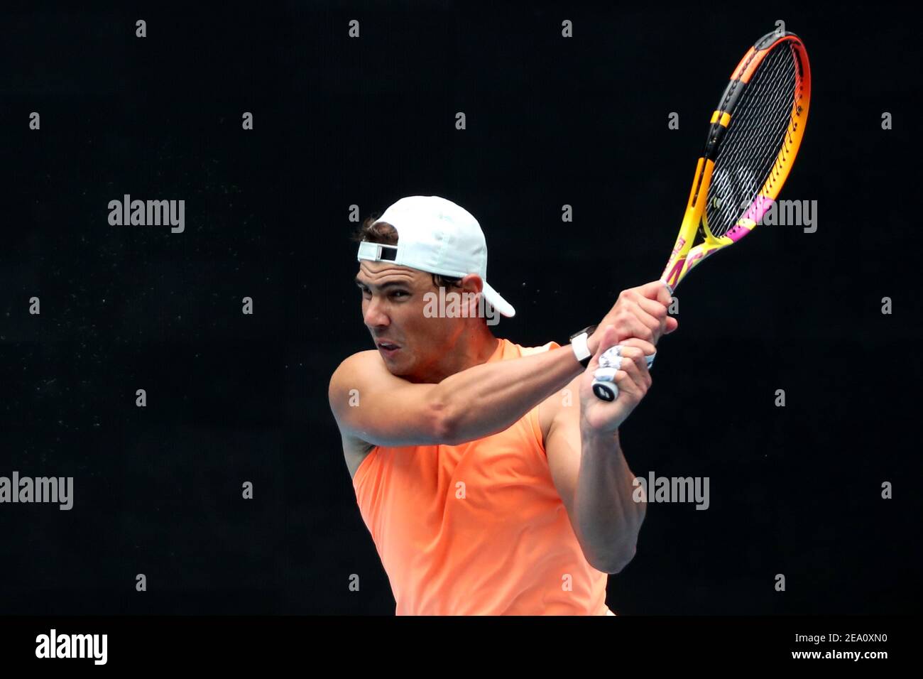 Tennis - Australian Open - Melbourne Park, Melbourne, Australia, February 7, 2021 Spain's Rafael Nadal a practice session before the Australian Open REUTERS/Asanka Brendon Ratnayake Stock Photo - Alamy